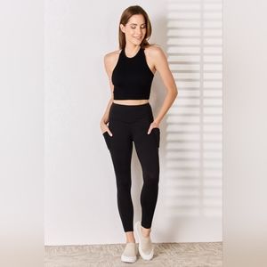 Zenana High Waist Wide Waistband Leggings